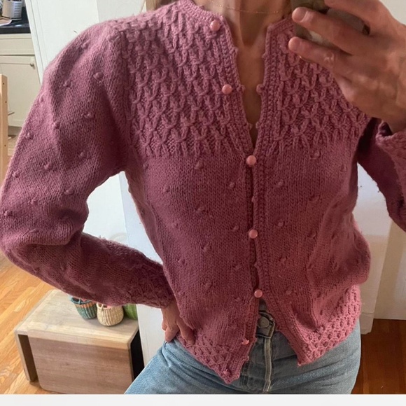 Vintage Austrian imparfait knit cardigan xs s - Picture 1 of 8